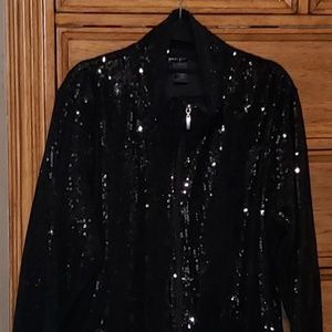 Black Sequinned Sport Jacket